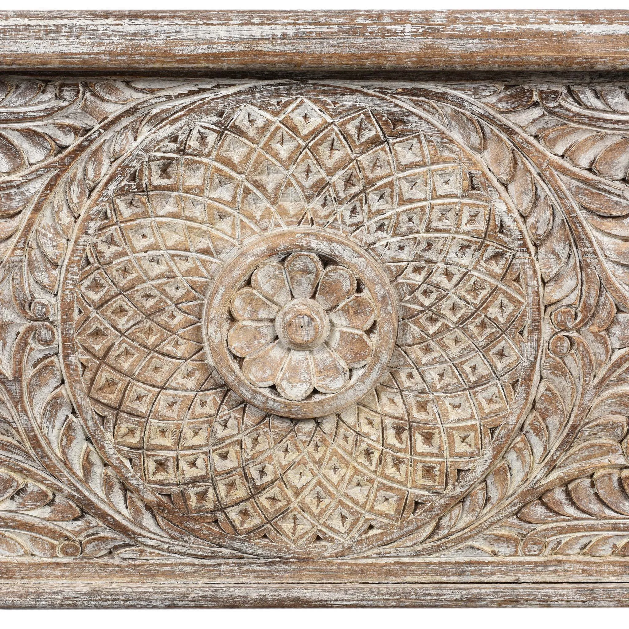 Carved Blanket Chest Made From Old Teak Wood