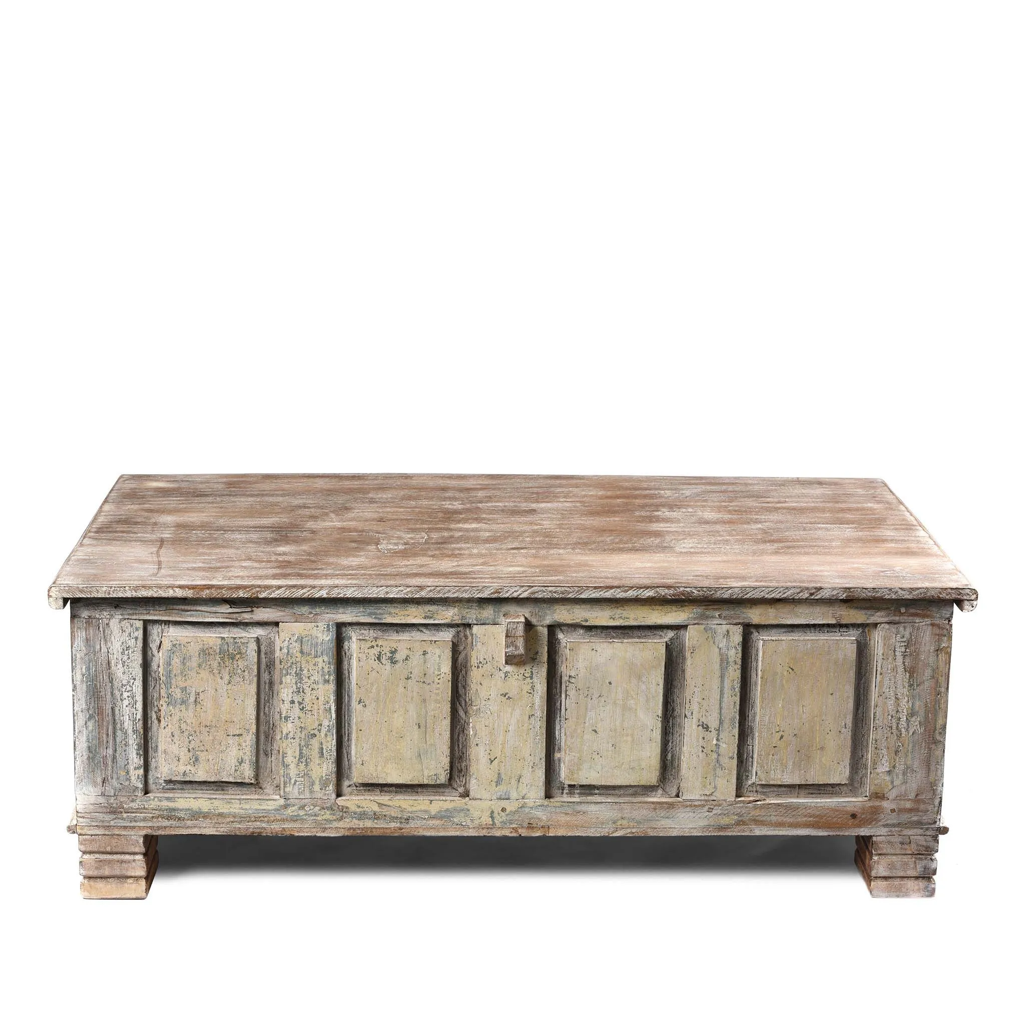 Carved Blanket Chest Made From Old Teak Wood