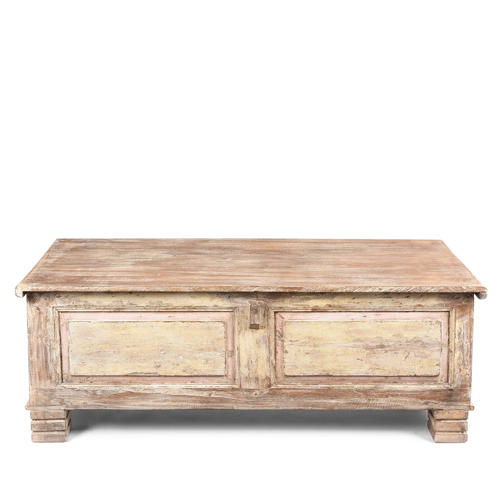 Carved Blanket Chest Made From Painted Teak & Mango Wood
