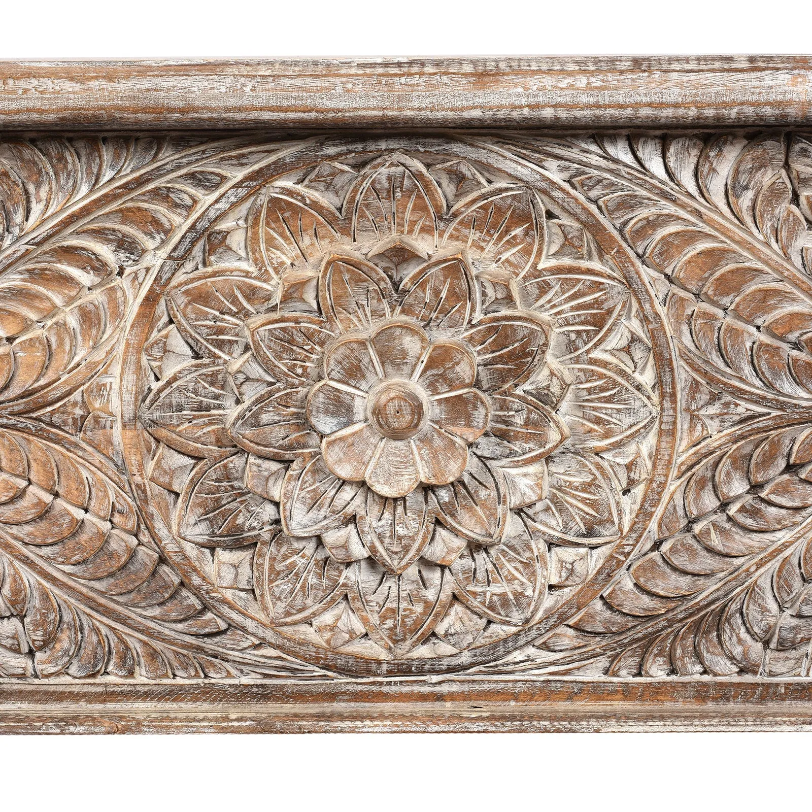 Carved Blanket Chest Made From Reclaimed Teak & Mango Wood