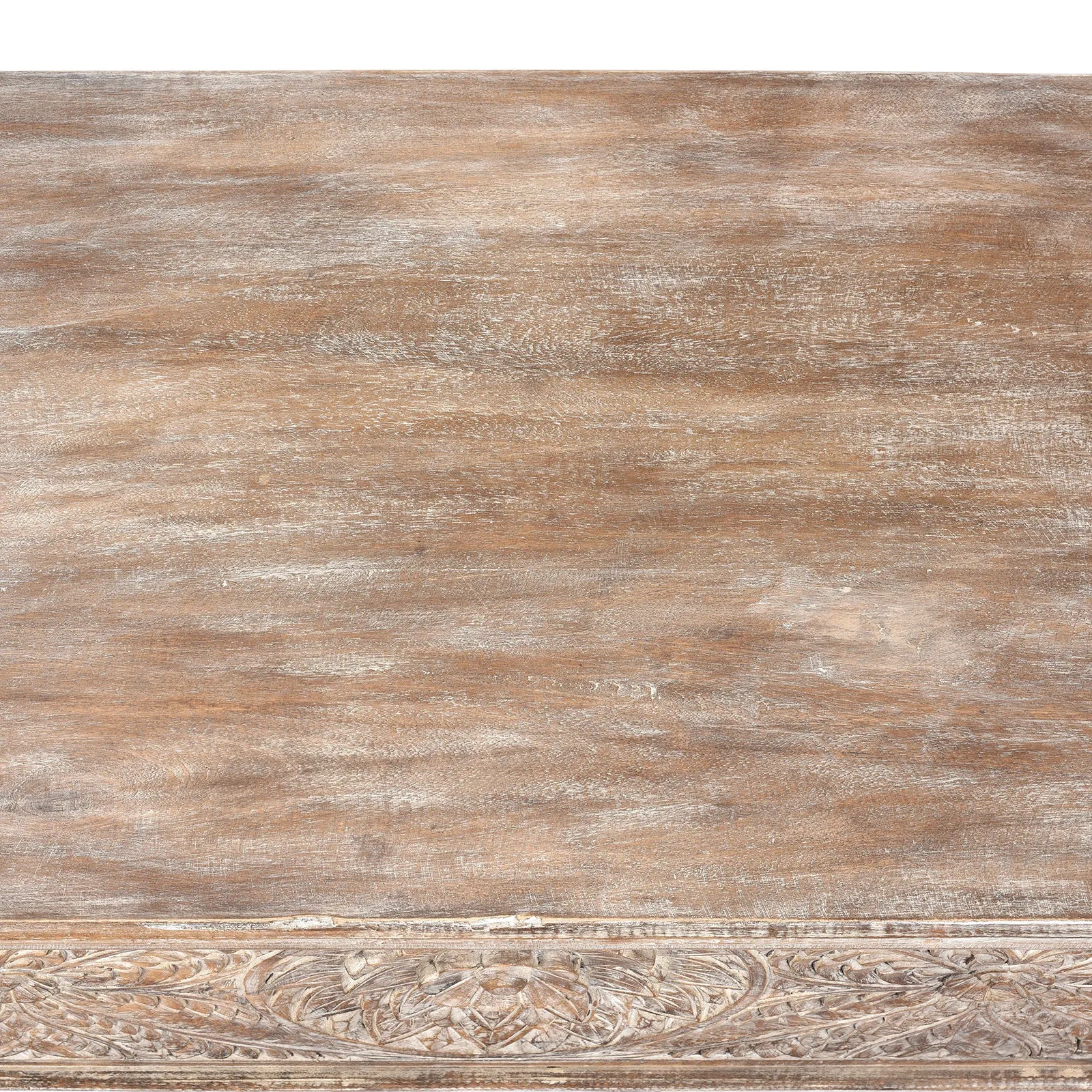 Carved Blanket Chest Made From Reclaimed Teak & Mango Wood