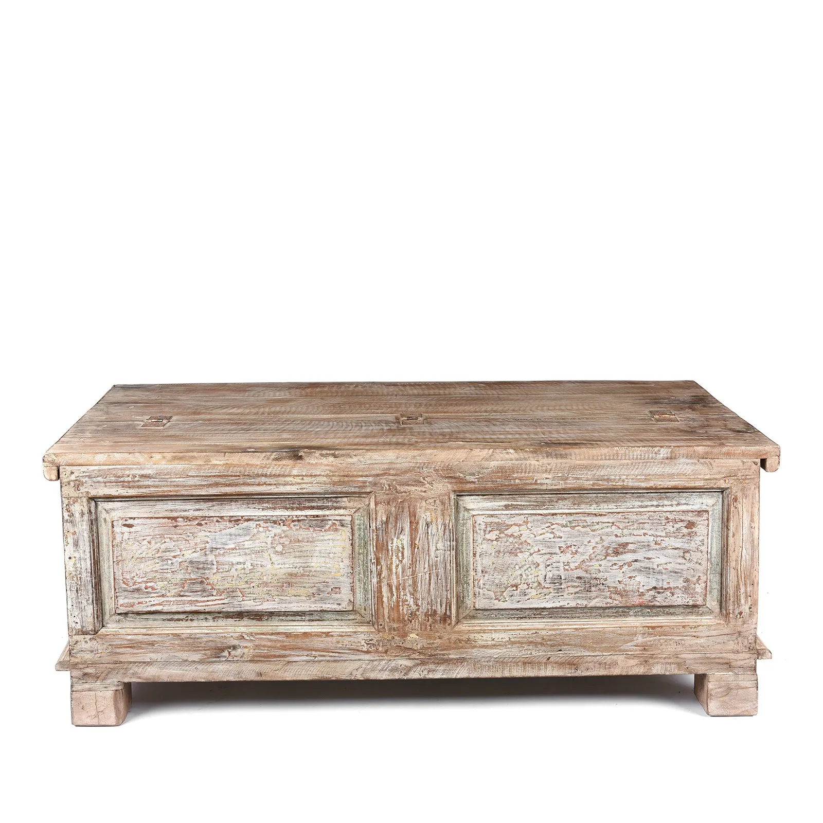 Carved Blanket Chest Made From Reclaimed Teak