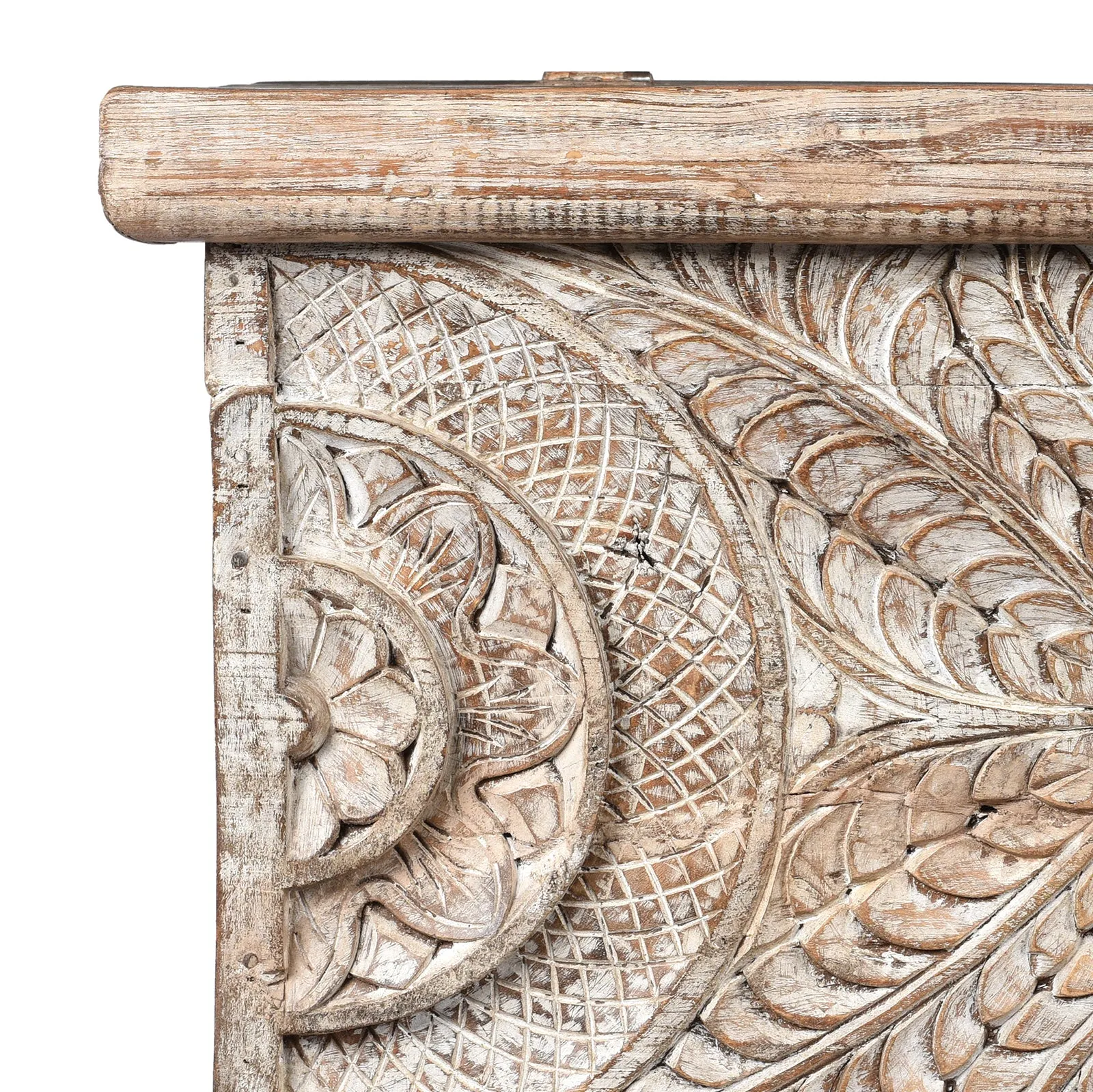 Carved Blanket Chest Made From Reclaimed Teak