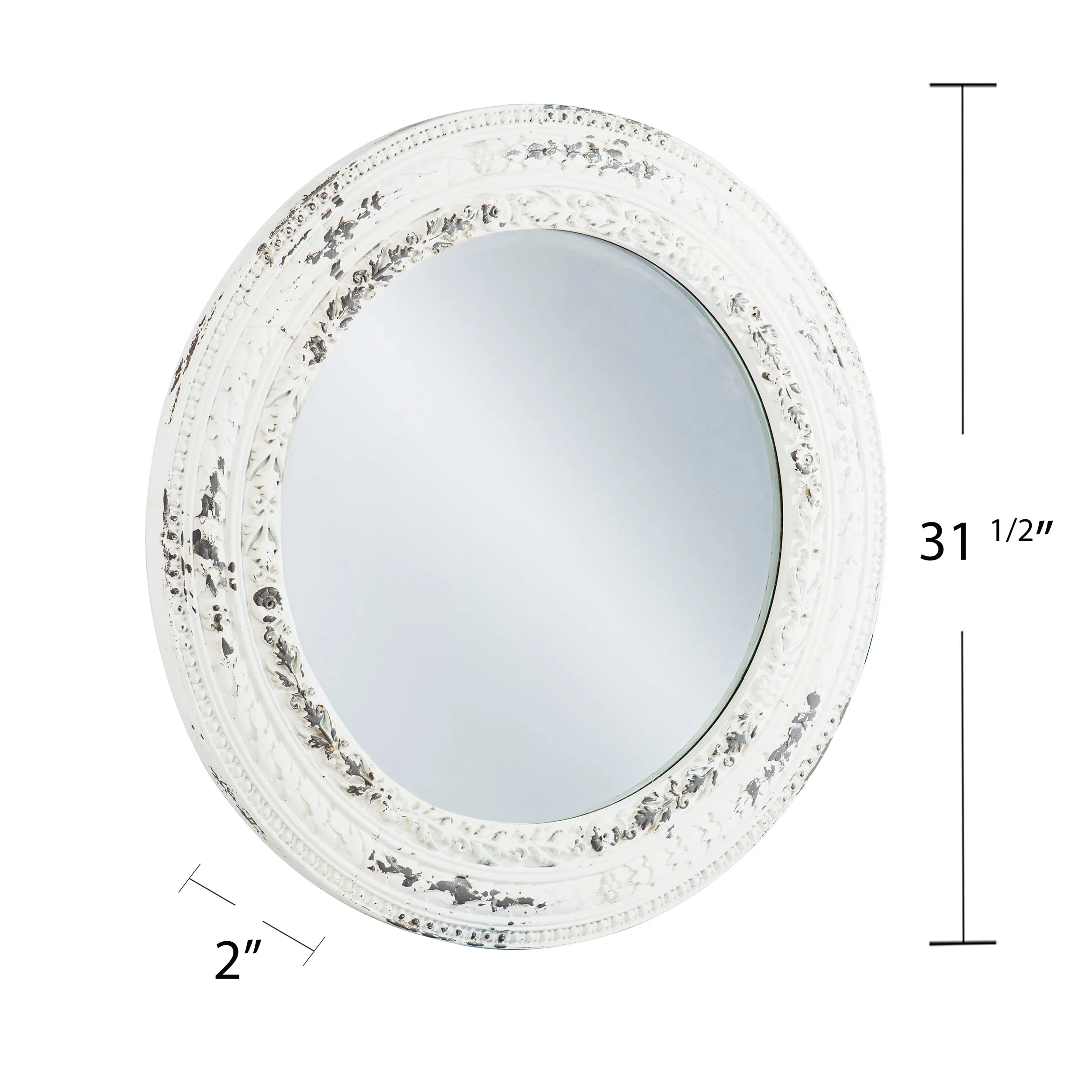 Carvely Round Decorative Mirror