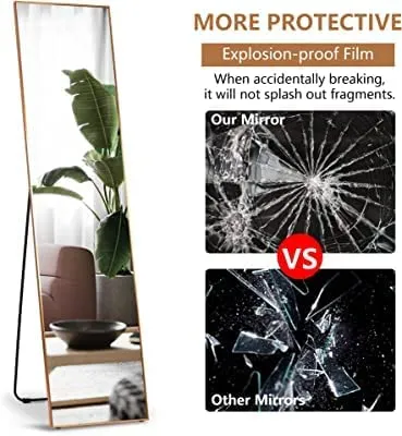 Cheval Glasses Long Wall Mirror for Living Room Bedroom Dressing Mirror Makeup Home Decor Mirror - (Frameless, 14 x 26 inch, Oval, Unframed, Multicolour)