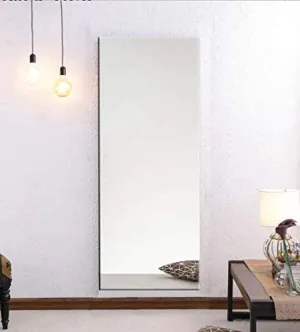 Cheval Glasses Long Wall Mirror for Living Room Bedroom Dressing Mirror Makeup Home Decor Mirror - (Frameless, 14 x 26 inch, Oval, Unframed, Multicolour)