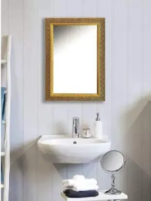 Cheval Glasses Venetian Golden Star Design Frame Wall Mirror 16 X 20 Side