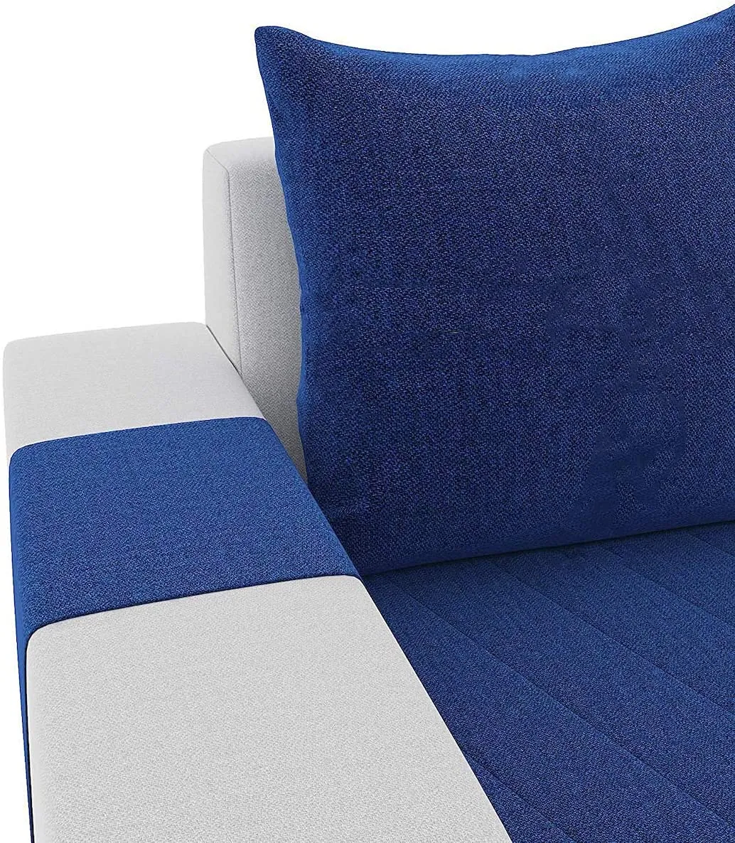 Christie L Shape  Sofa Set with Centre Table and 2 Puffy