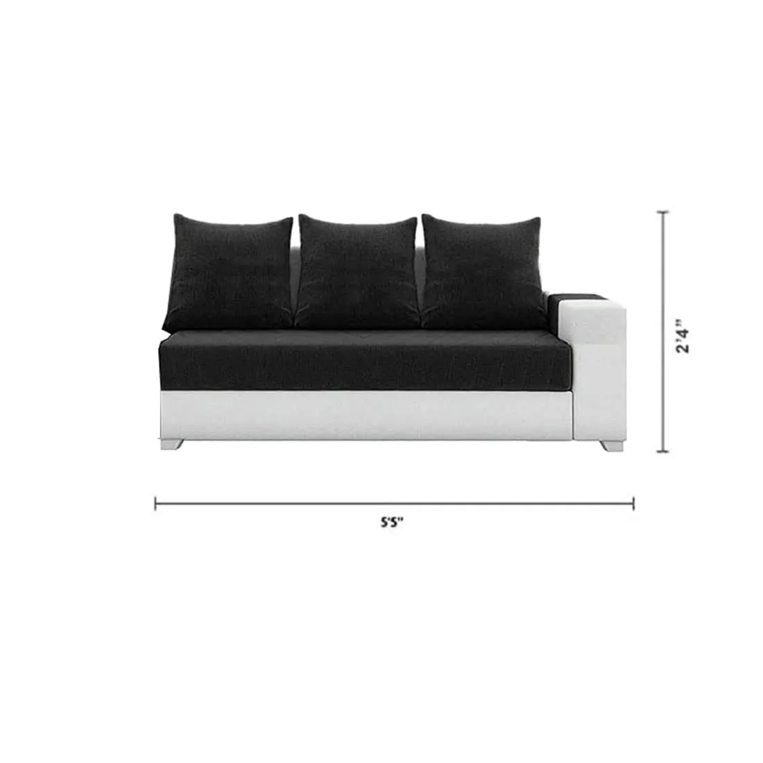 Christie L Shape  Sofa Set with Centre Table and 2 Puffy