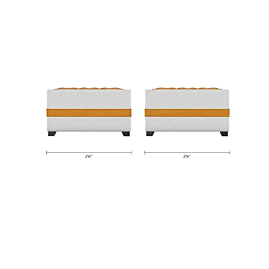 Christie L Shape  Sofa Set with Centre Table and 2 Puffy