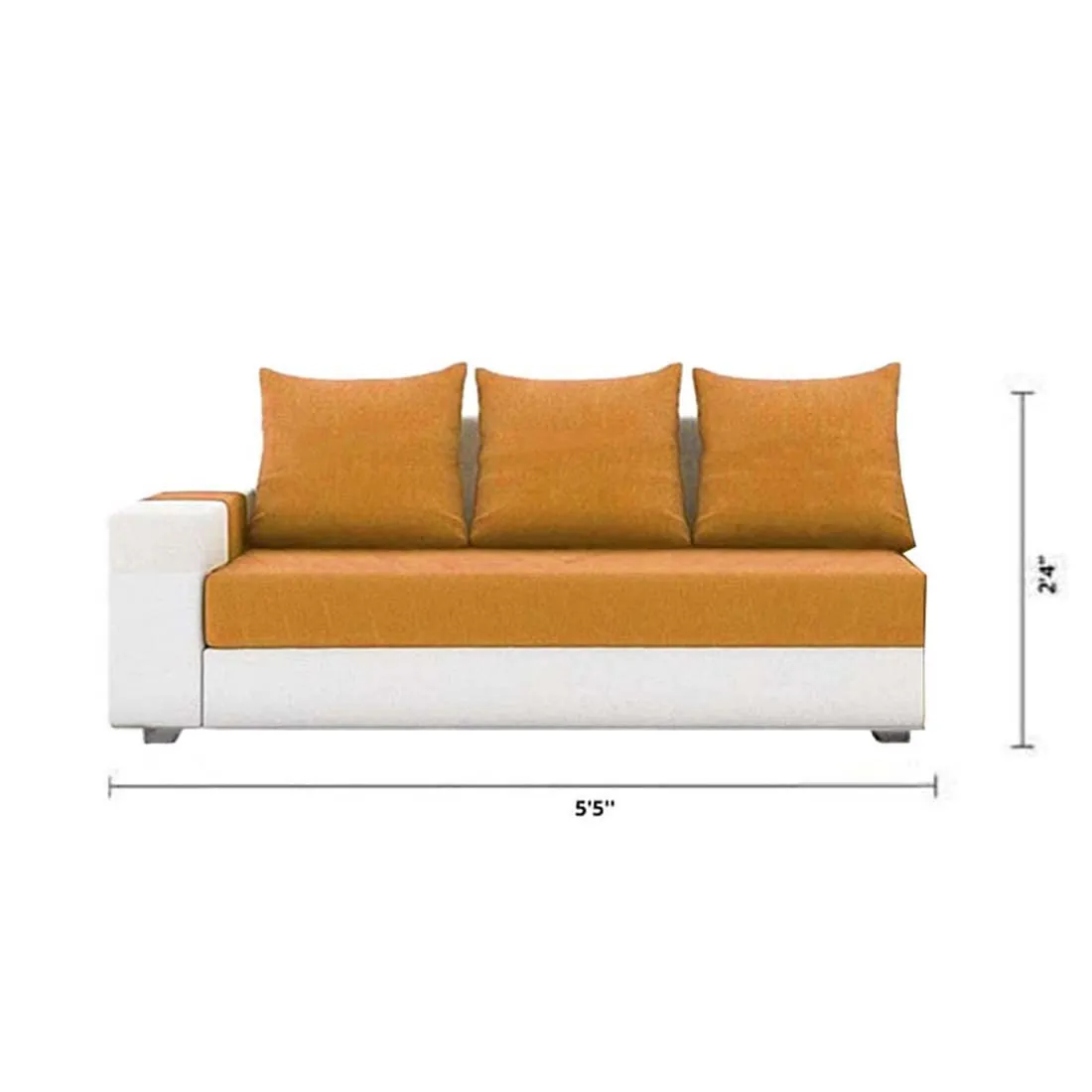 Christie L Shape  Sofa Set with Centre Table and 2 Puffy