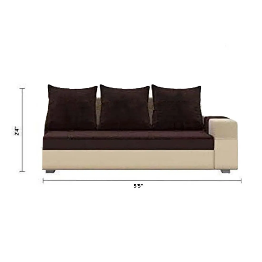 Christie L Shape  Sofa Set with Centre Table and 2 Puffy