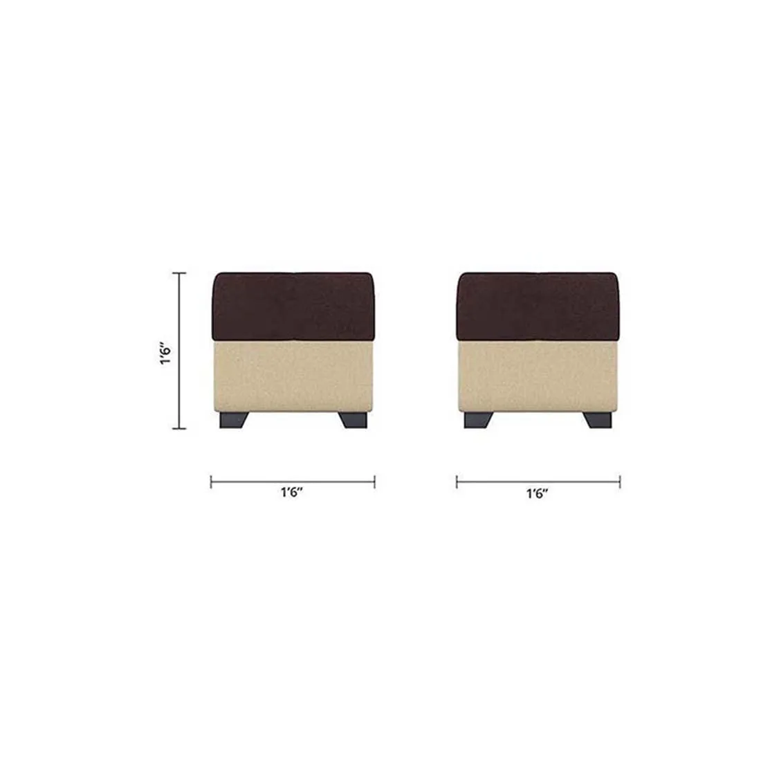 Christie L Shape  Sofa Set with Centre Table and 2 Puffy