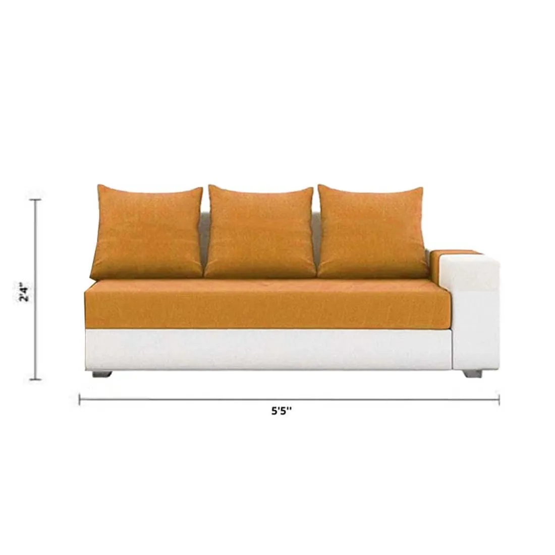 Christie L Shape  Sofa Set with Centre Table and 2 Puffy
