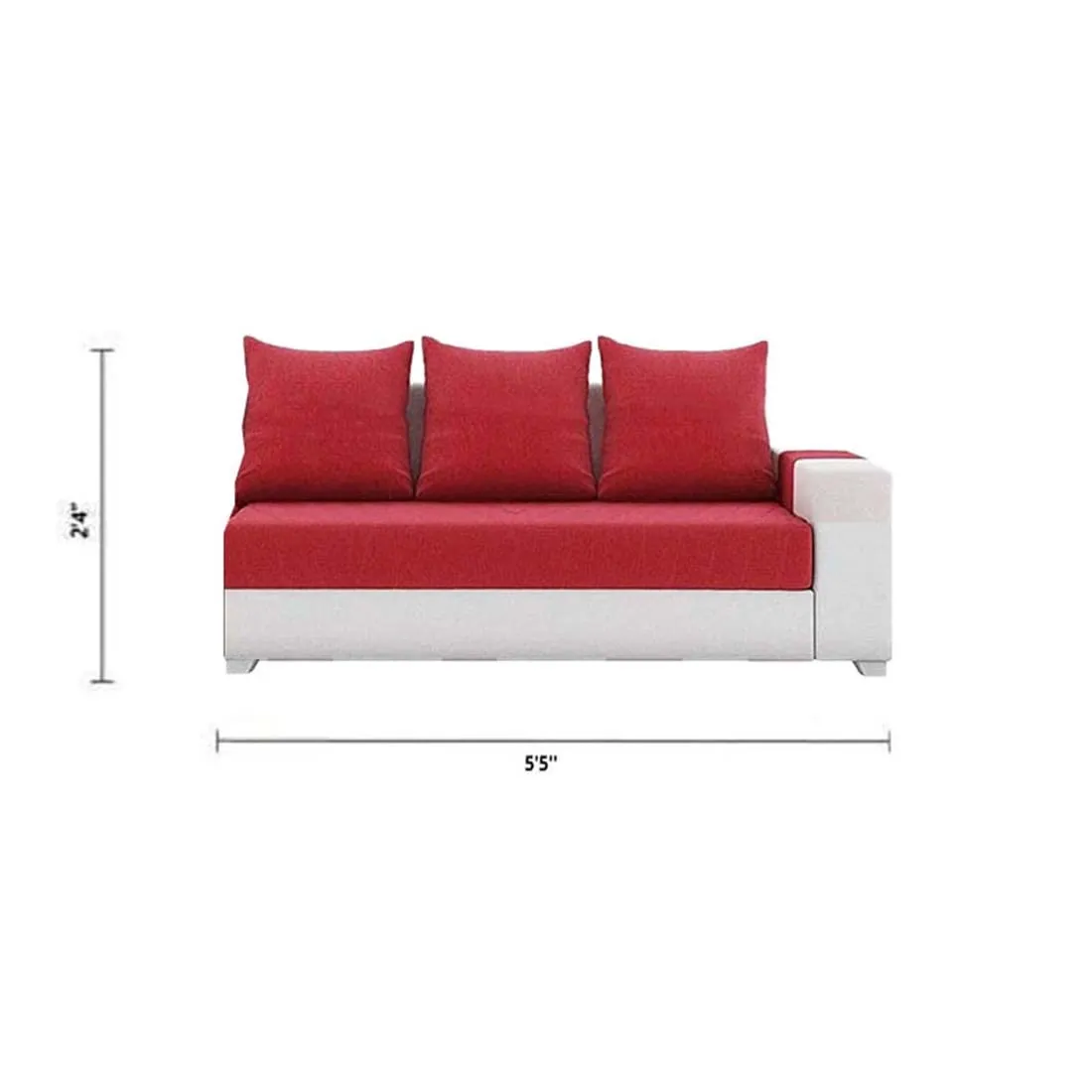 Christie L Shape  Sofa Set with Centre Table and 2 Puffy