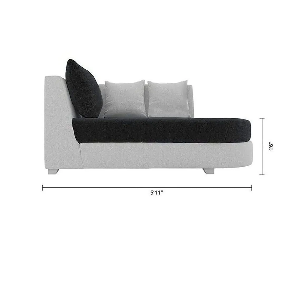 Christie L Shape  Sofa Set with Centre Table and 2 Puffy