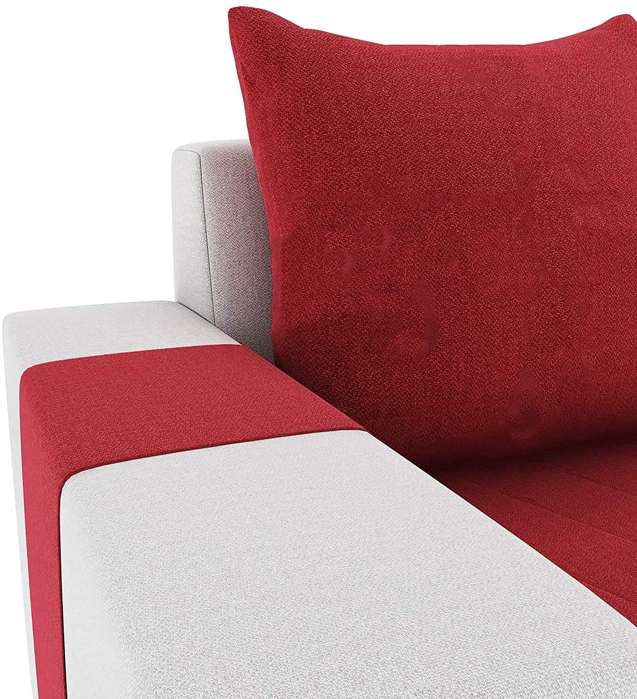 Christie L Shape  Sofa Set with Centre Table and 2 Puffy