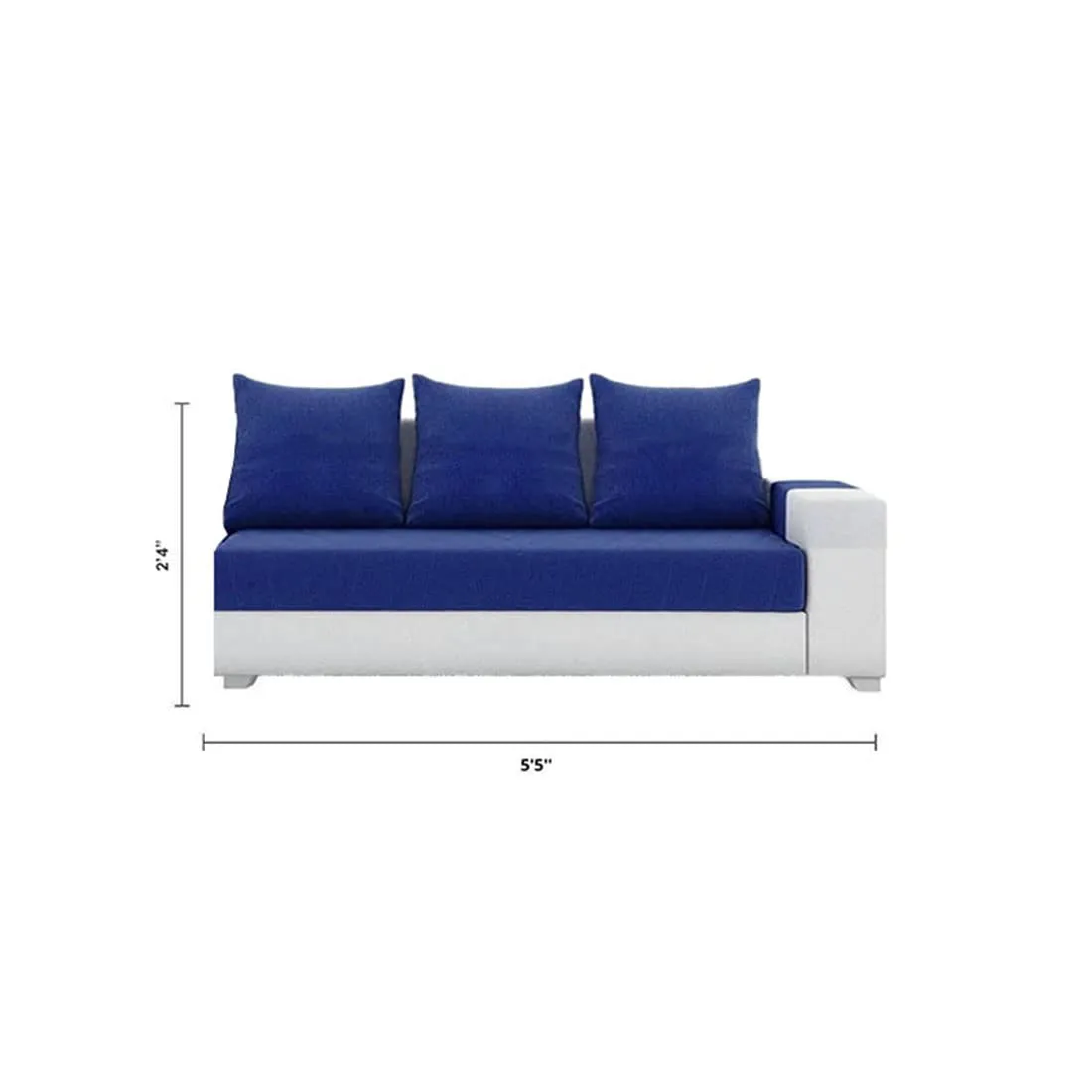 Christie L Shape  Sofa Set with Centre Table and 2 Puffy