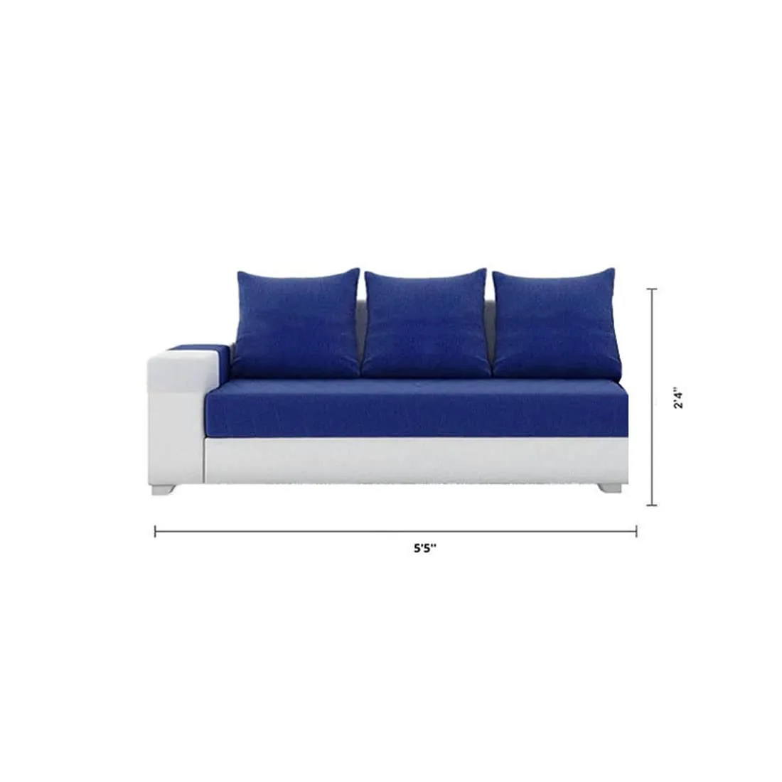 Christie L Shape  Sofa Set with Centre Table and 2 Puffy