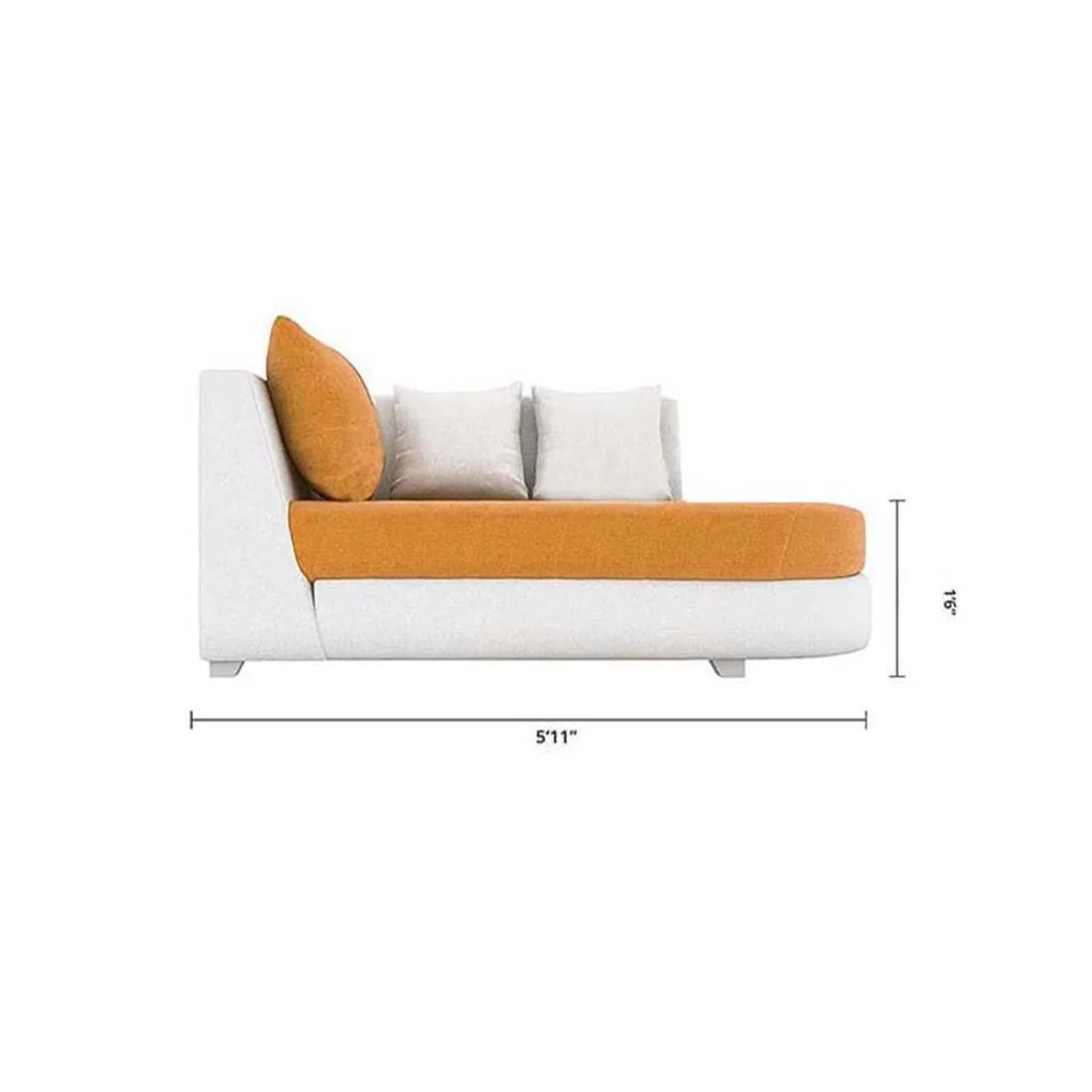 Christie L Shape  Sofa Set with Centre Table and 2 Puffy