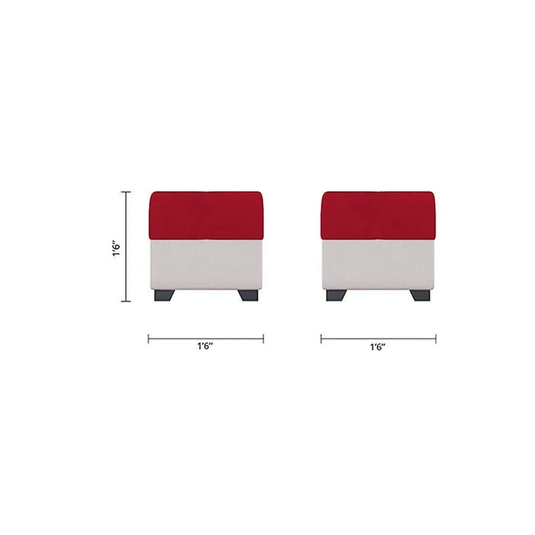 Christie L Shape  Sofa Set with Centre Table and 2 Puffy