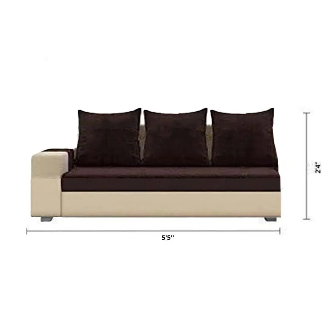 Christie L Shape  Sofa Set with Centre Table and 2 Puffy