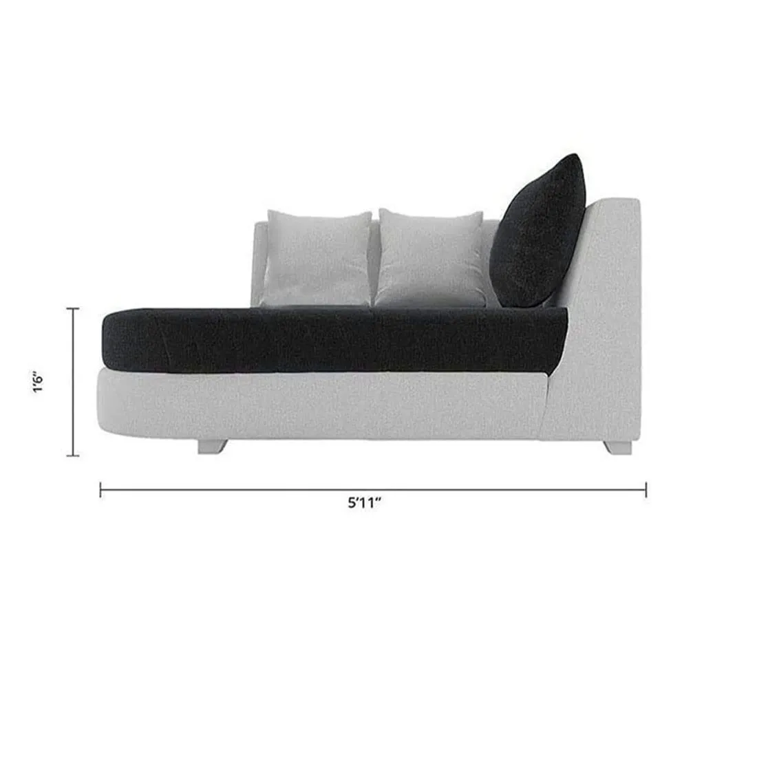 Christie L Shape  Sofa Set with Centre Table and 2 Puffy