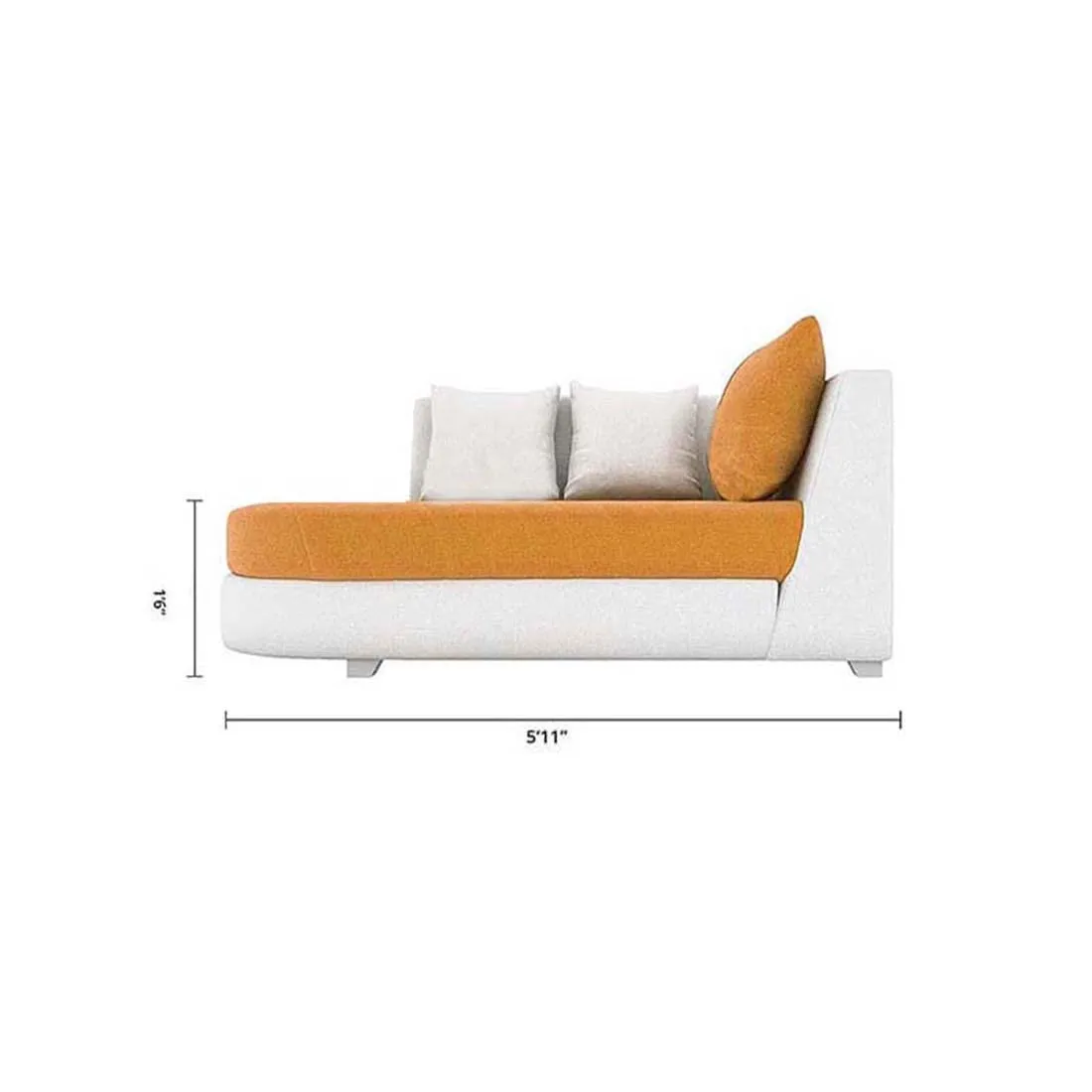 Christie L Shape  Sofa Set with Centre Table and 2 Puffy