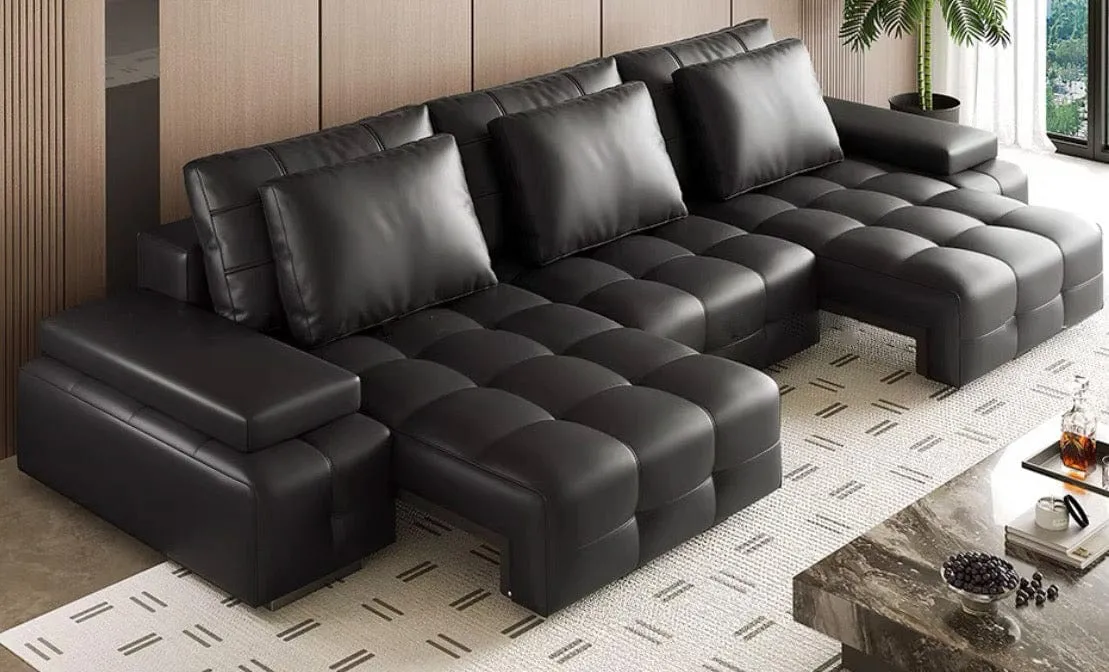 Claymore Electric Motorized Leather Sofa Bed