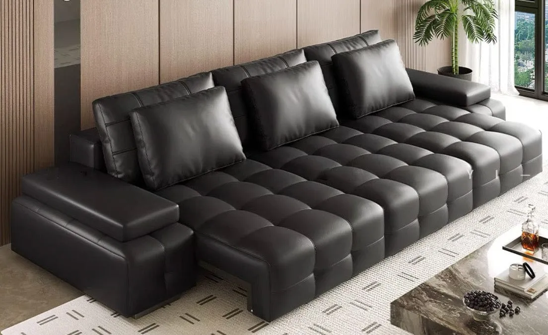 Claymore Electric Motorized Leather Sofa Bed