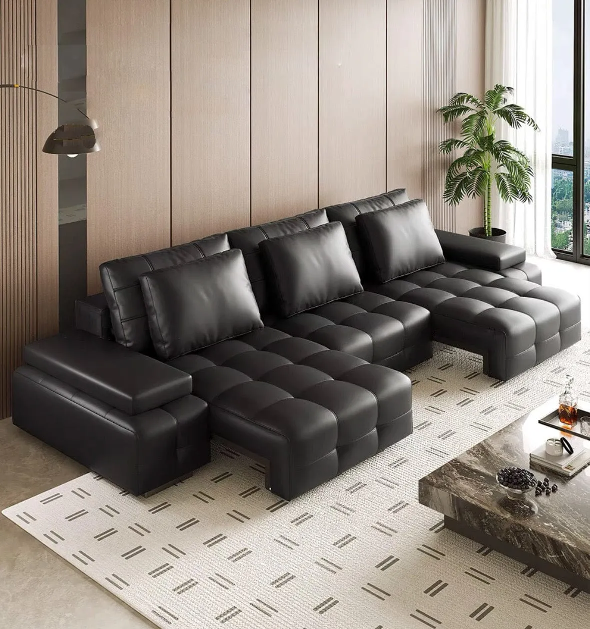 Claymore Electric Motorized Leather Sofa Bed