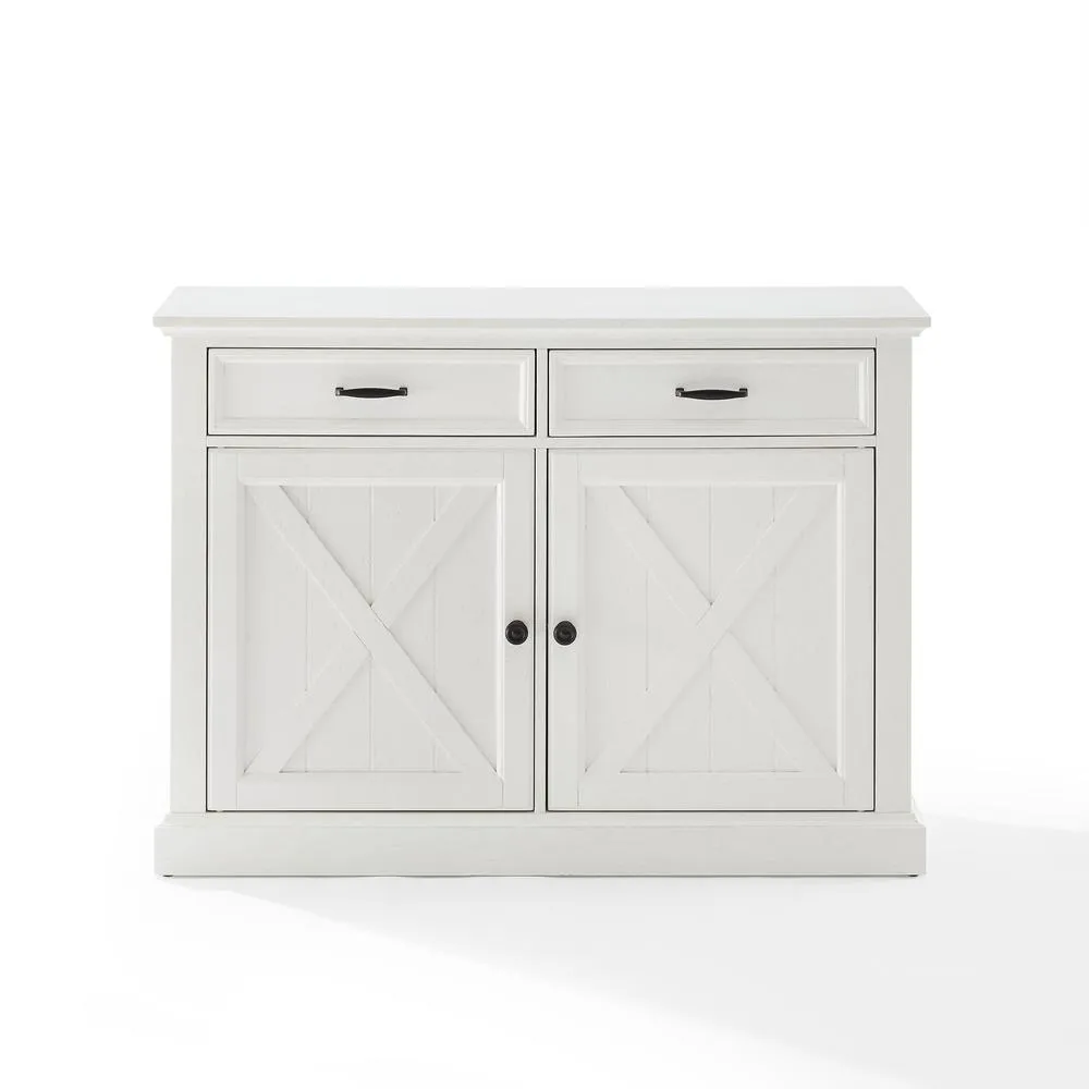 Clifton Sideboard Distressed Farmhouse White Buffet Cabinet