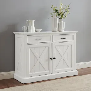 Clifton Sideboard Distressed Farmhouse White Buffet Cabinet
