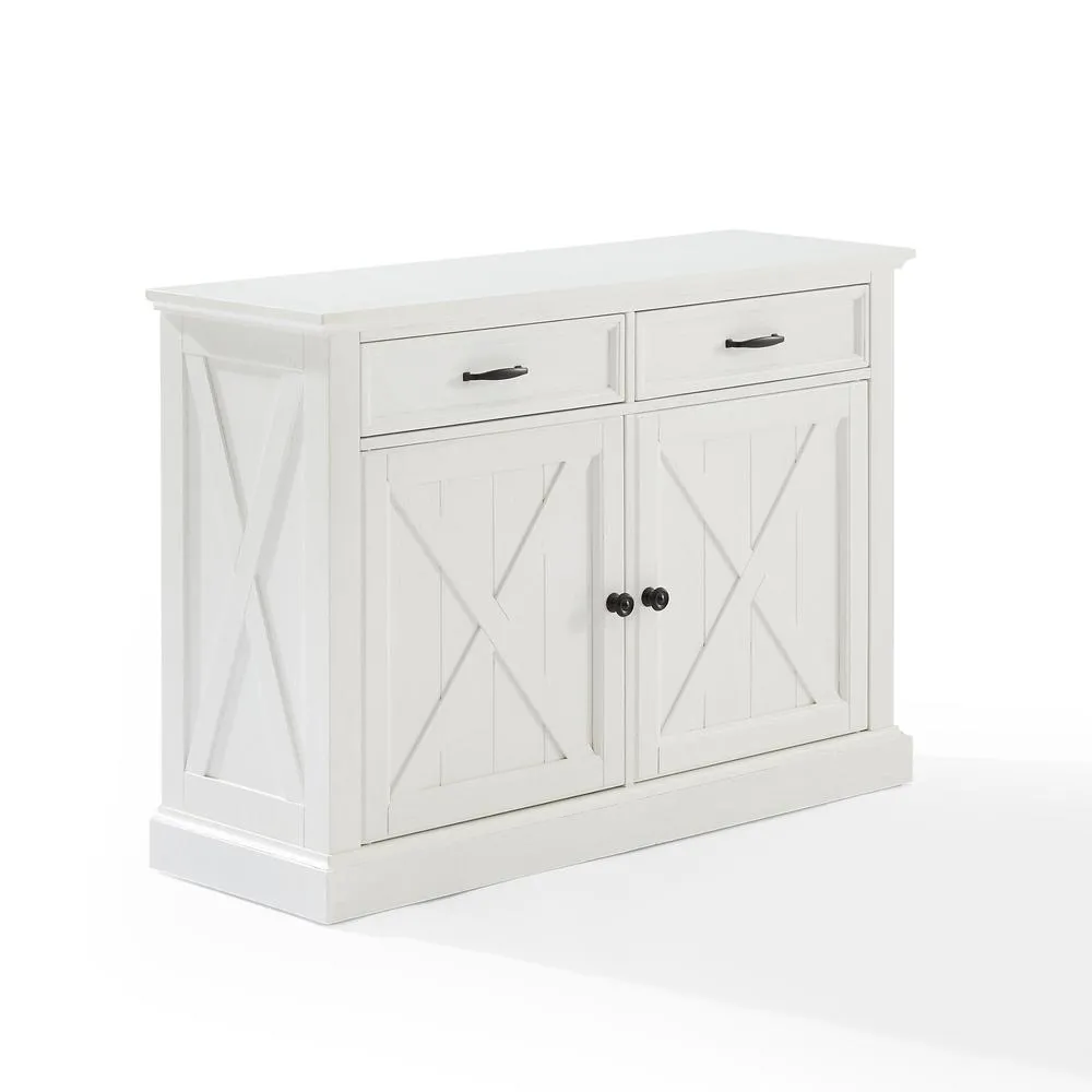 Clifton Sideboard Distressed Farmhouse White Buffet Cabinet
