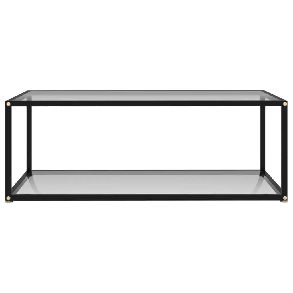 Coffee Table Transparent 100x50x35 cm Tempered Glass