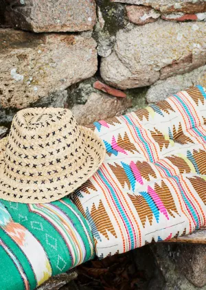 Colourful Ikat Woven Chair Pad