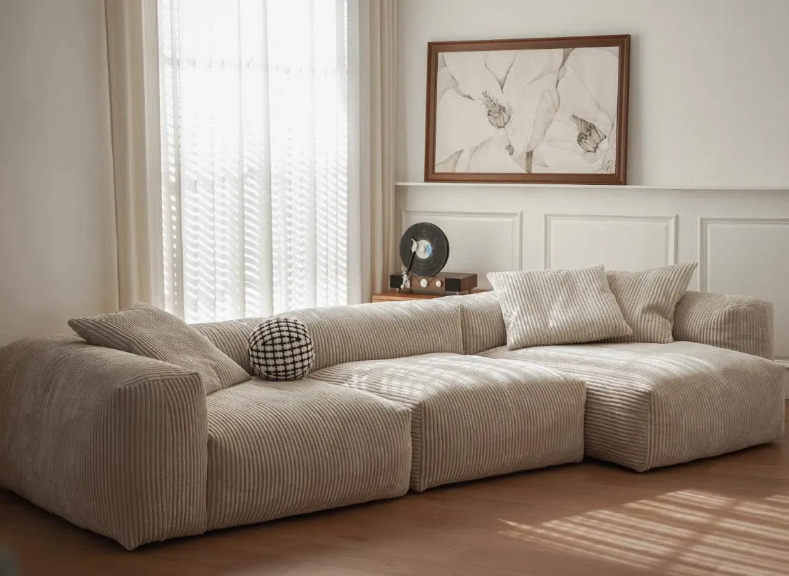 Dante Corduroy Sectional Sofa
