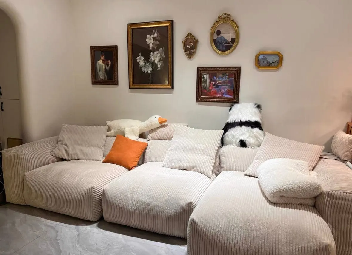 Dante Corduroy Sectional Sofa
