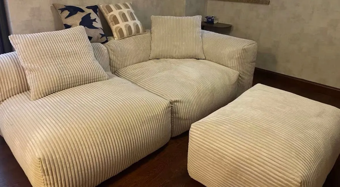 Dante Corduroy Sectional Sofa