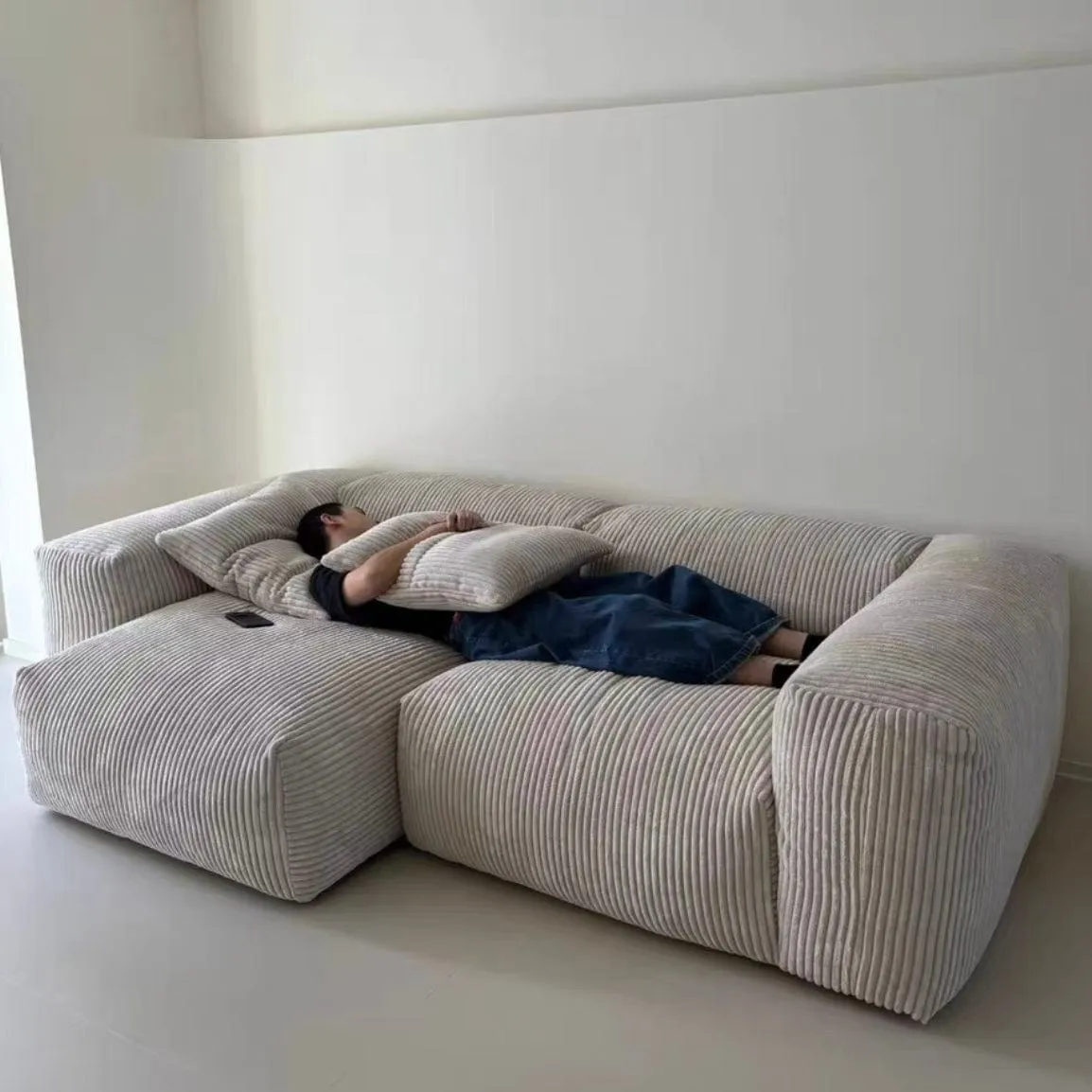 Dante Corduroy Sectional Sofa