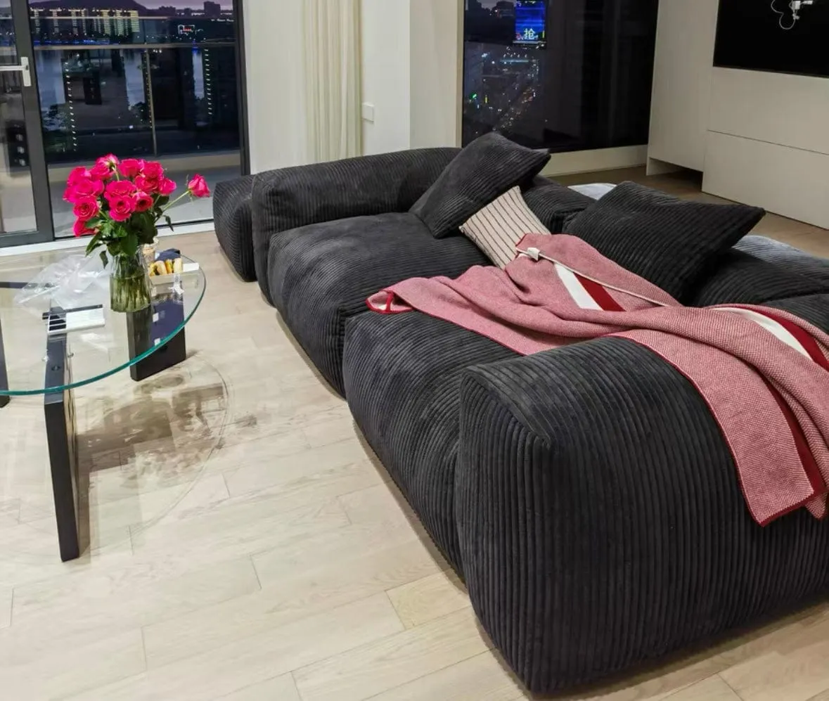 Dante Corduroy Sectional Sofa