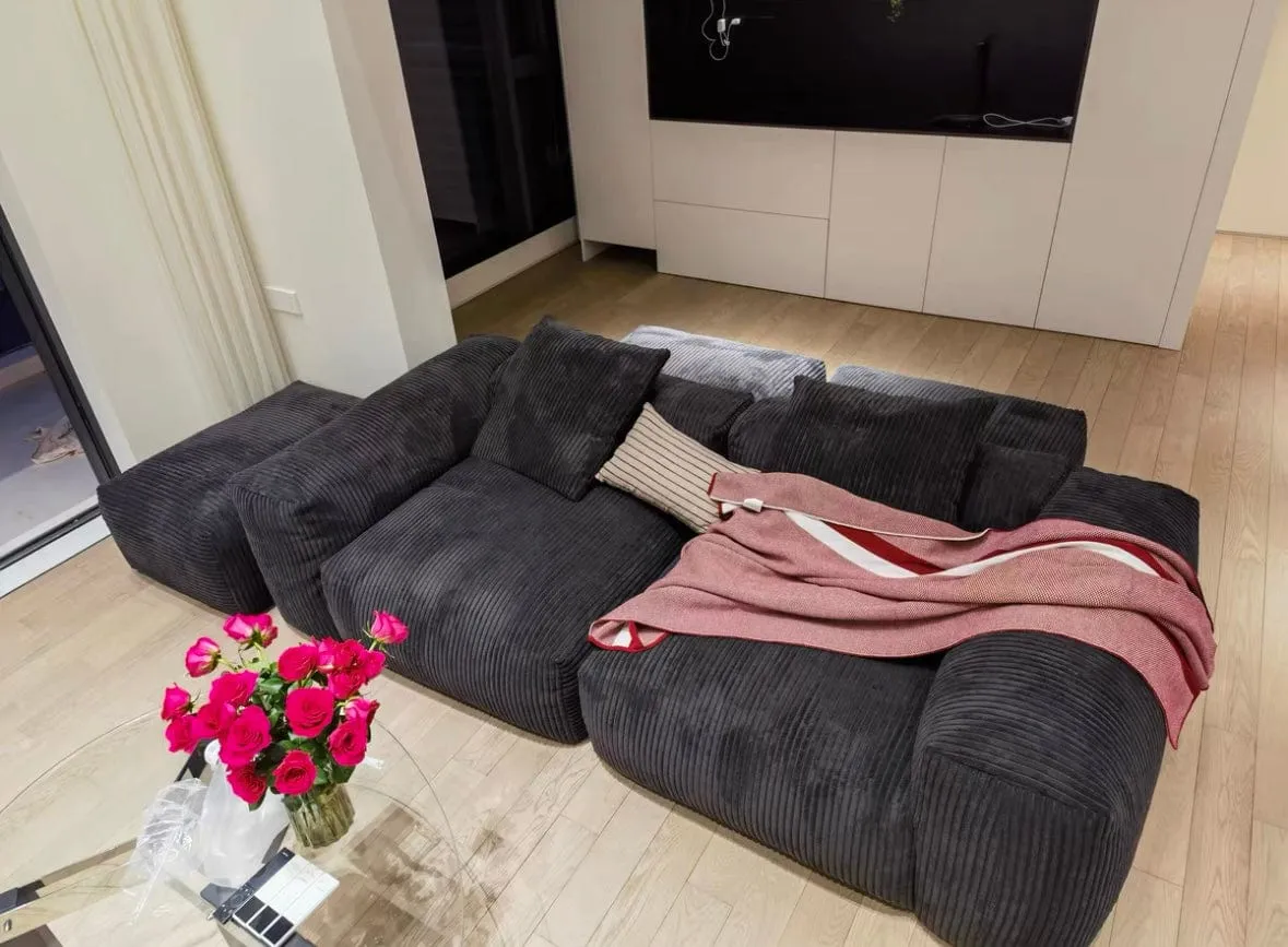 Dante Corduroy Sectional Sofa