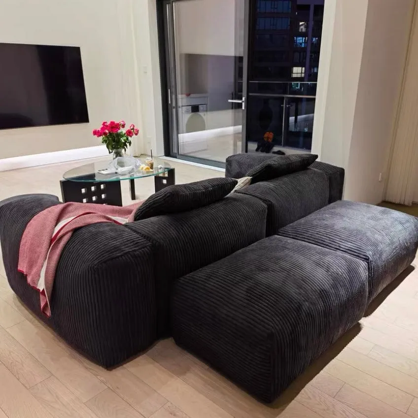 Dante Corduroy Sectional Sofa