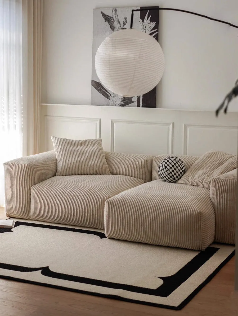 Dante Corduroy Sectional Sofa