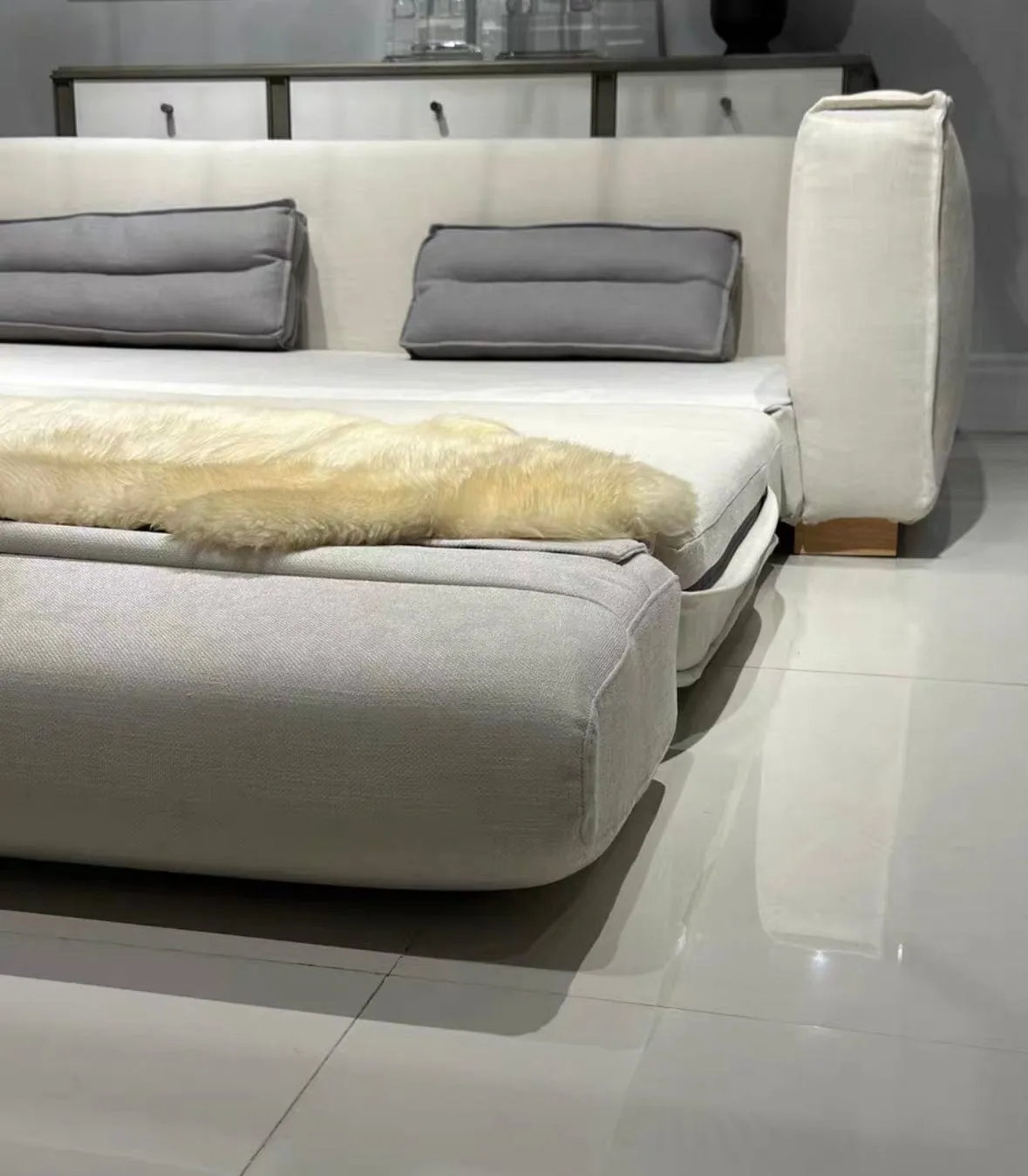 Donna Scratch Resistant Foldable Sofa Bed with Mattress