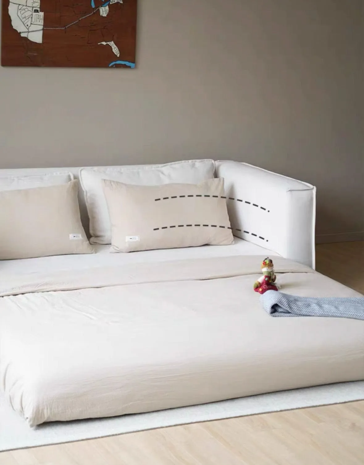 Donna Scratch Resistant Foldable Sofa Bed with Mattress