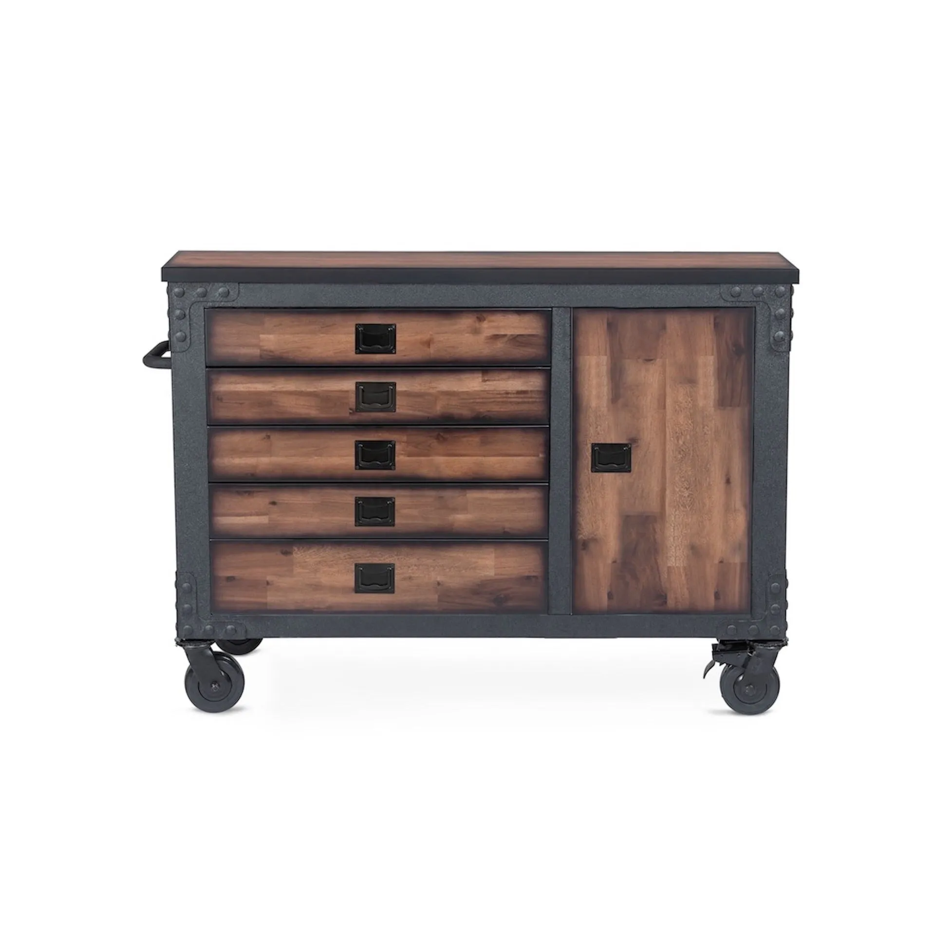 Duramax 48 in. 5-Drawers Rolling Tool Chest with Wood Top