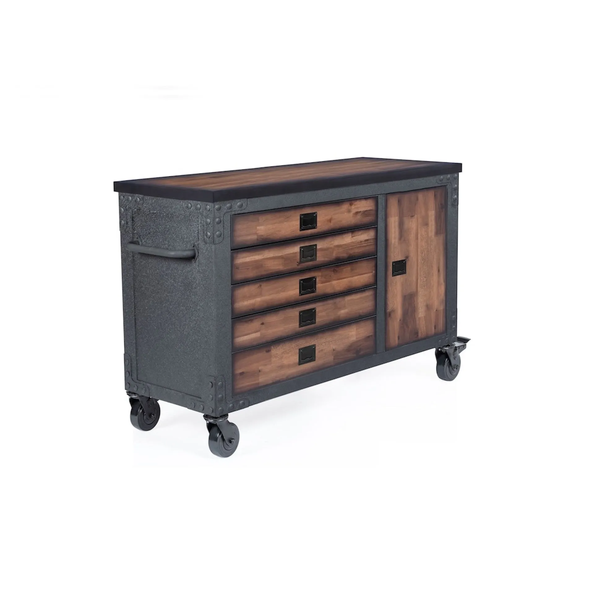 Duramax 48 in. 5-Drawers Rolling Tool Chest with Wood Top
