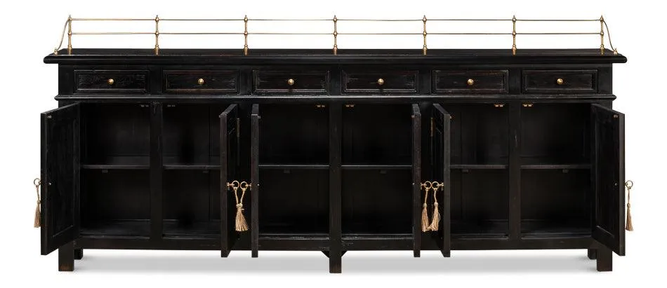 Ebony Olde English Long Sideboard