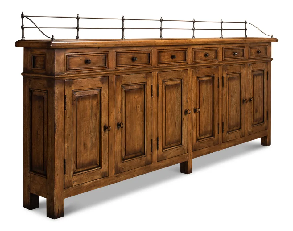 Ebony Olde English Long Sideboard